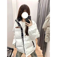 1506-1/MM3111/P76女士美式复古格子拼接棉服，男装棉衣，星座1506-1