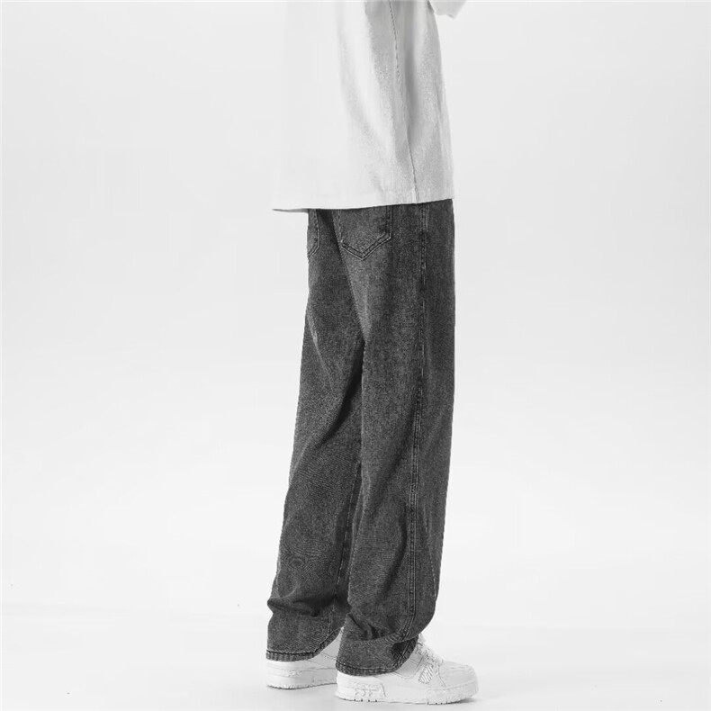潮牌牛仔裤宽松休闲长裤夏秋季男士黑色水洗青少年秋季NK29/P45,男装牛仔裤,星座506