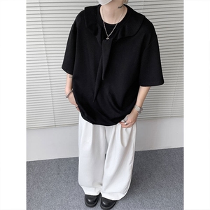 T10122-特批35控68高品质宽松设计感夏季百搭痞帅大码T恤短袖