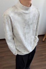 保暖德绒打底衫港风ins扎染半高领长袖上衣男5Q1151-TP2548，男装卫衣，电商A102