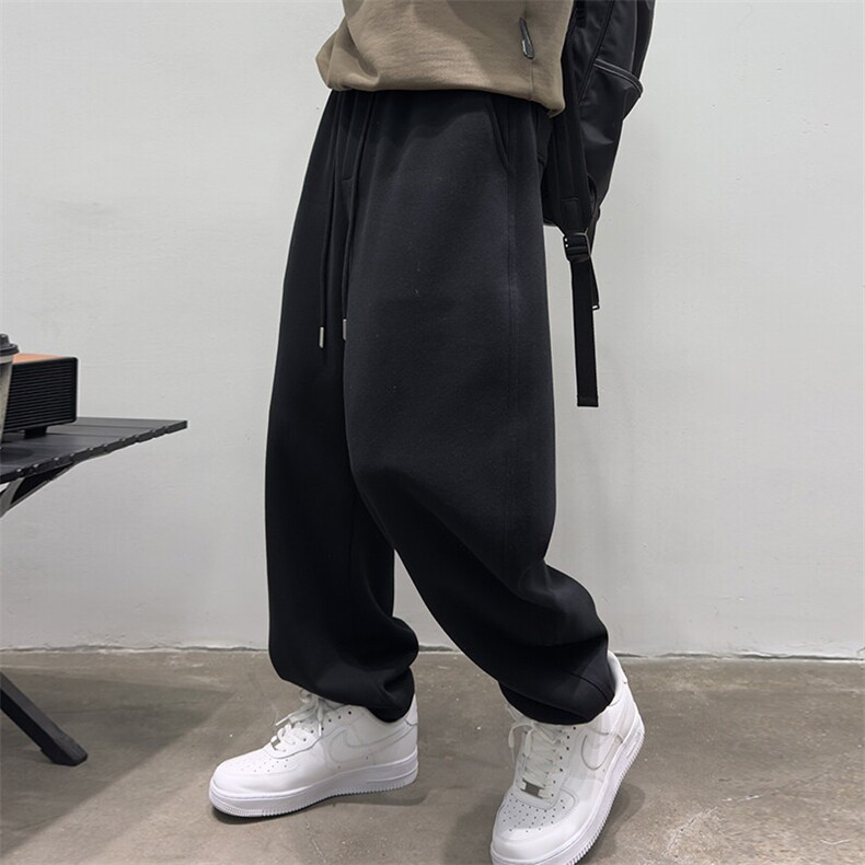 春秋痞帅弯刀潮牌简约宽松哈伦卫裤美式立体裁剪运动裤男507P80,男装休闲裤,电商B332-1