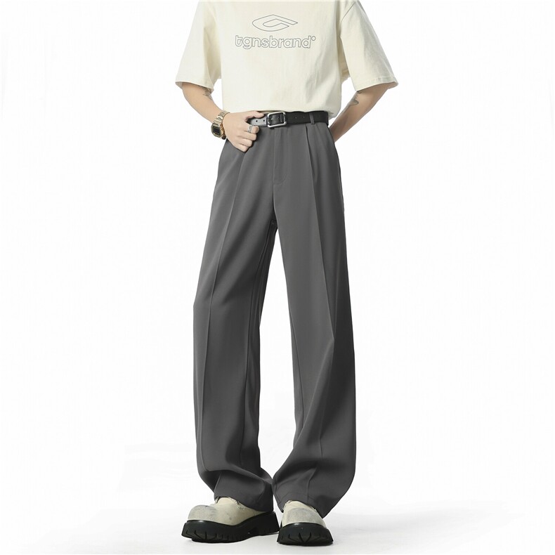 深度库存小西裤夏季凉感冰丝裤子男宽松垂感休闲裤K10182-P32,男装西裤,电商A099