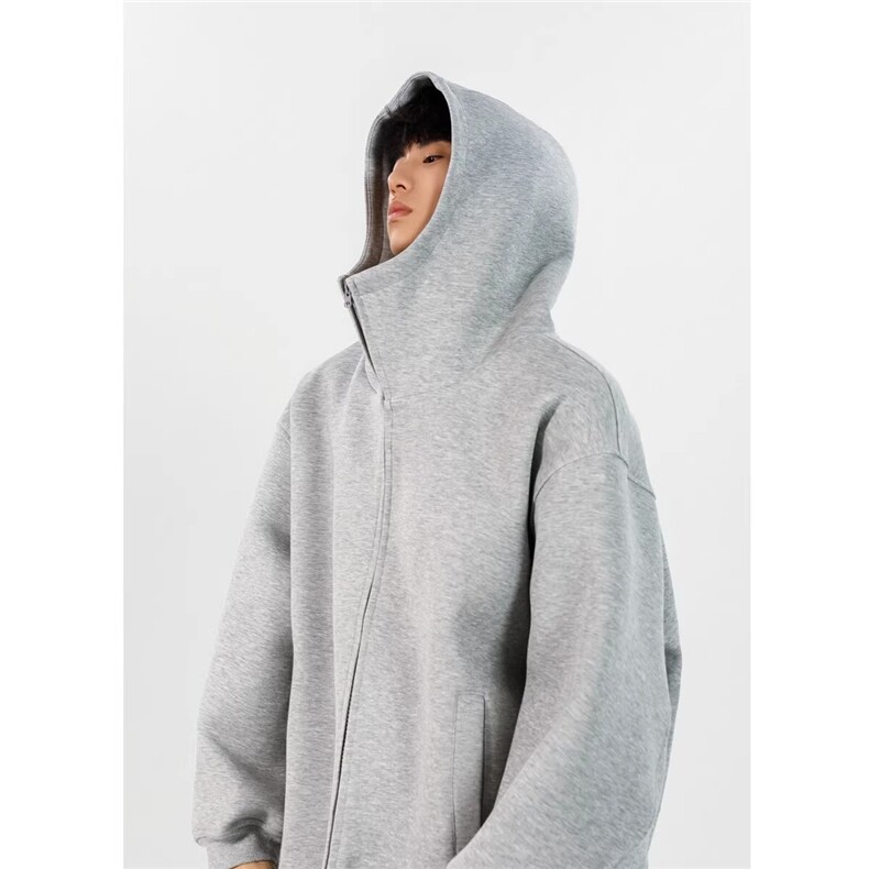 加绒加厚冬款男连帽卫衣高领开衫保暖外套WY29P52,男装棉衣,星座1013-1