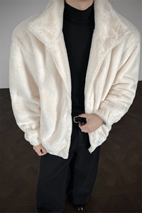 韩系短款毛绒外套加厚潮牌痞帅高级感棉服情侣D2660-TP60128图片