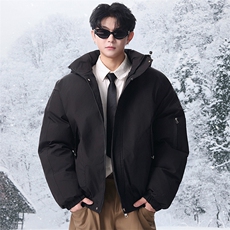 情侣羽绒服男冬季新款港风宽松连帽中长款保暖外套YR906-P175，男装羽绒服，星座214-3