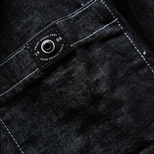 xz103A-jk817-p95 2026秋款量足印花大码牛仔夹克肥仔连帽图片