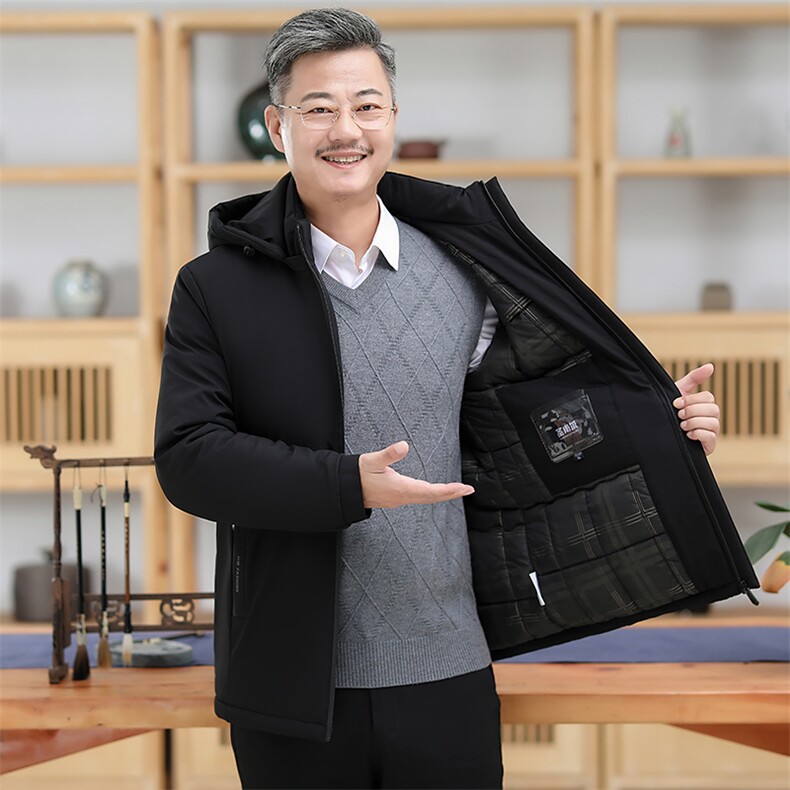 男士2023年冬季新款连帽棉衣外套修身时尚休闲上衣,男装棉衣,电商B360