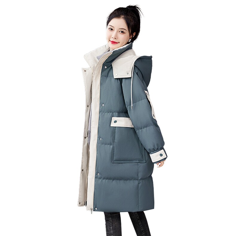 时尚保暖羽绒棉服女2022冬季新款宽松显瘦长款外套,女装棉衣/棉服,关键词