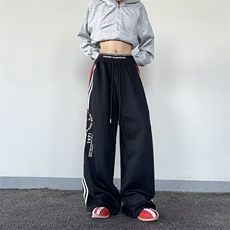 大码裤子男女春秋直筒休闲裤潮装卫裤嘻哈宽松休闲裤子K6725-P51，男装休闲裤，星座412-3