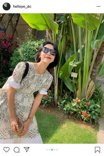 拼接水墨画连衣裙，女装连衣裙，U SAY(3F)