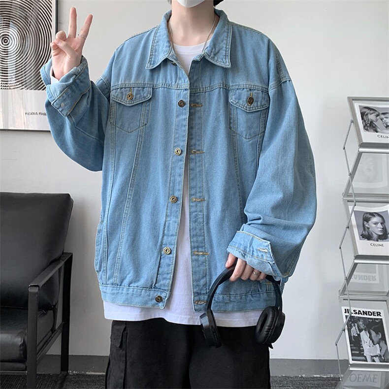 牛仔夹克男大码牛仔外套男茄克NJ77328-P60,男装夹克,电商A040