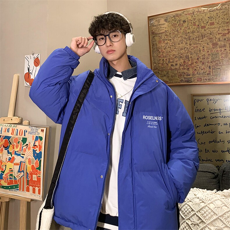 港风酒店风字母印花立领羽绒服标50白鸭绒YR196P195控258,男装羽绒服,电商A247