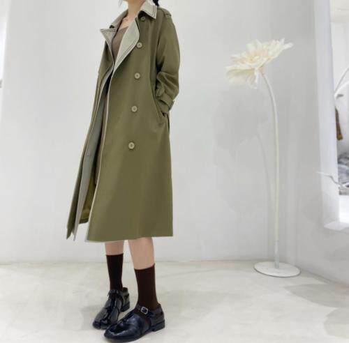 撞色双门巾风衣，女装风衣，Must Bloom绽放