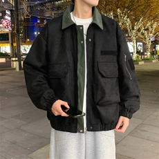 春款现货复古休闲工装夹克男士翻领宽松外套JK02656-P78，男装夹克，星座308B-2