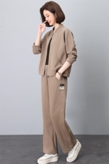时尚休闲宽松阔腿裤两件套套装女，女装套装/套裙，依恋蒂丝