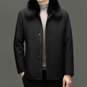 XL-PK0023秋冬男士新款夹克可脱卸兔毛内胆大衣保暖派克服图片