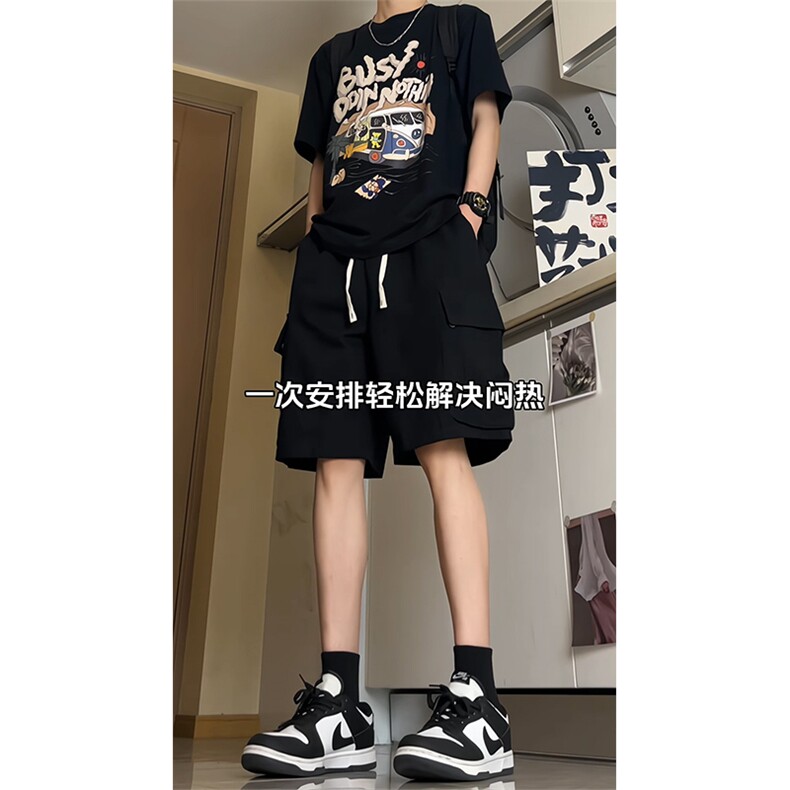 现货供视频纯棉水洗刺绣工装短裤A405特P40,男装牛仔裤,电商A309