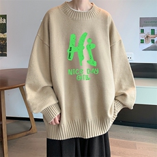8XL半高领毛衣男大码胖子针织衫毛线衣M18418-P45加绒款-P65，男装针织衫/毛衣，电商A040