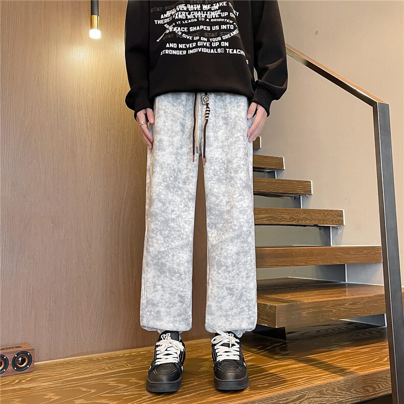 8XL-M痞帅脏脏束脚休闲卫裤男春季大码裤子KZ022特价P40,男装休闲裤,电商B312