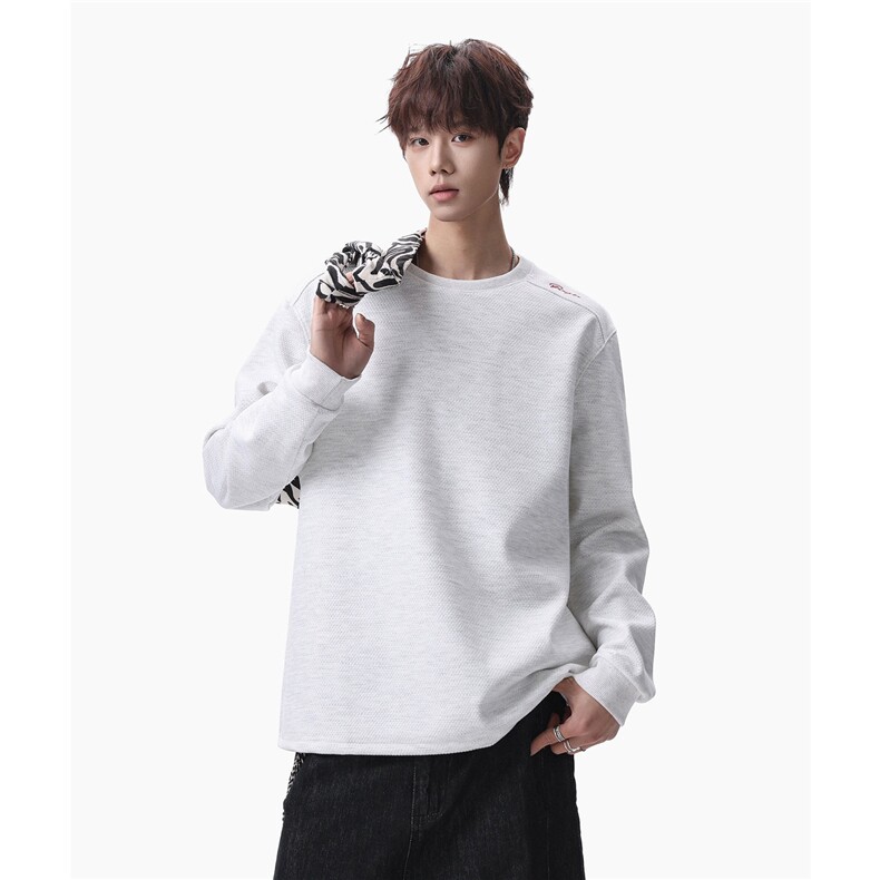 美式蜂窝红标限定基础打底衫休闲T恤刺绣圆领长袖D495特P25，男装T恤，电商A335-1（原A458）