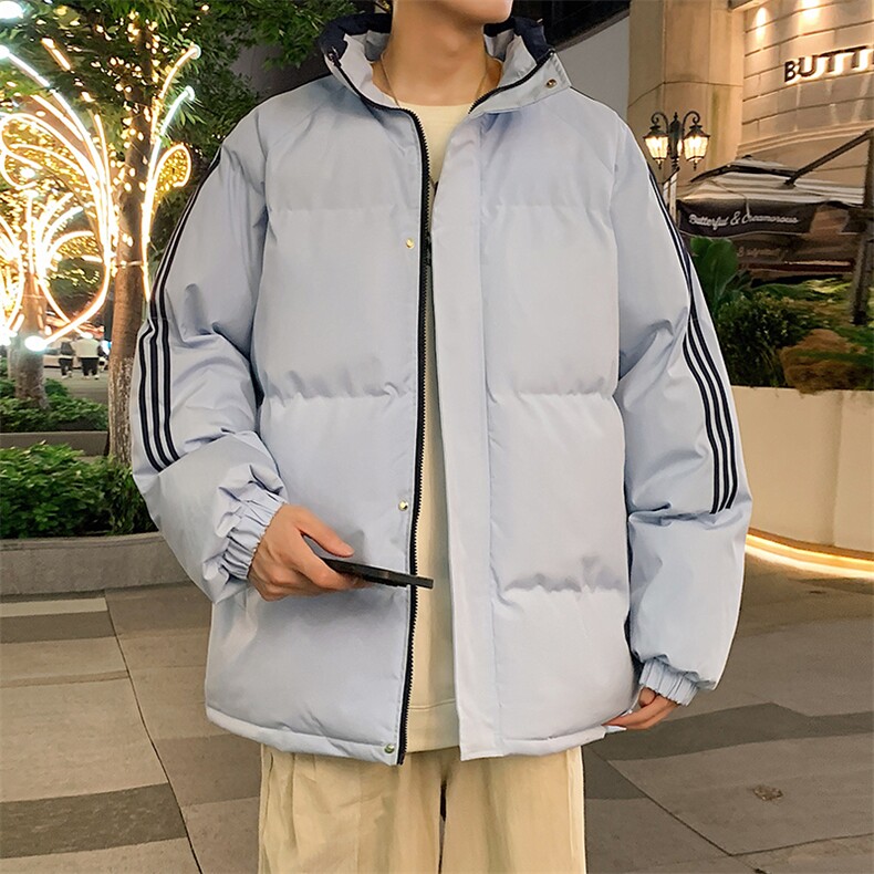 潮美式织带棉服冬季宽松加厚男女款立领上衣M01-P75,男装棉衣,星座308B-2