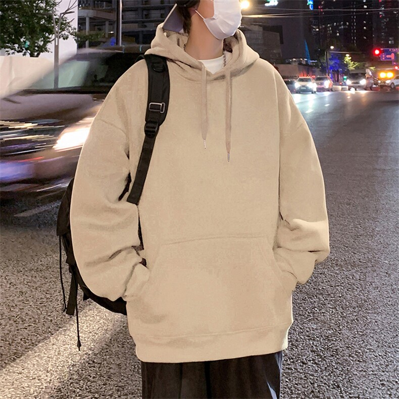 CM001P55加绒60潮牌情侣重磅纯棉卫衣秋冬运动宽松休闲纯色帽衫,男装卫衣,星座304A-1