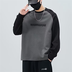T414-P40卫衣男秋季新款美式长袖圆领宽松休闲潮，男装卫衣，电商B323A
