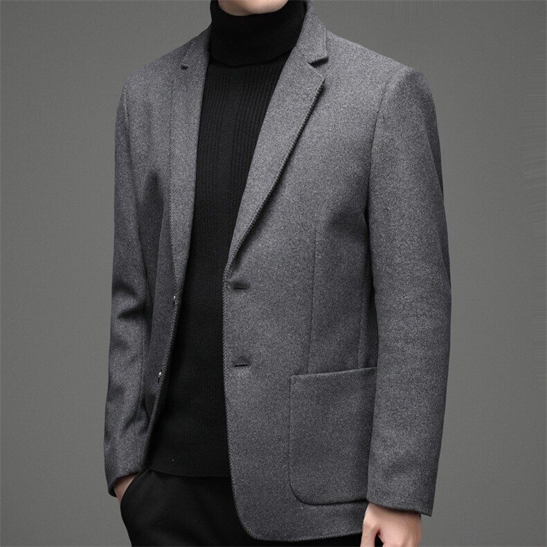 S-M903冬季男士毛呢西装外套加厚羊毛呢子大衣西服P135,男装毛呢大衣,电商B360