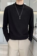 盗图轻熟半高领双面绒套头针织内搭德绒打底衫M22/P20控55特，男装T恤，电商A243