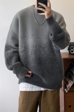 冬季内搭软糯毛衣宽松设计感渐变色套头针织衫D5588-TP5078，男装针织衫/毛衣，电商A102