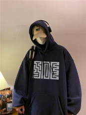 潮流宽松ins休闲男连帽卫衣D325-WY2307-薄款P55厚款P65，男装卫衣，电商D325