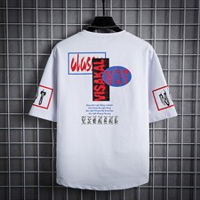 夏季2024新款男短袖t恤潮牌ins半袖潮休闲宽松体恤上衣DT12P30，男装T恤，电商A086