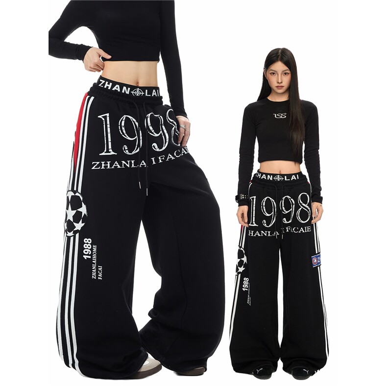 【现货】XZ1218BKW33特价P51美式撞色条纹双腰头抽绳卫裤休闲裤,男装休闲裤,星座1218（原611-3）