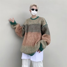 美式圆领毛衣男慵懒风休闲针织衫MY214P46，男装针织衫/毛衣，星座1116-2