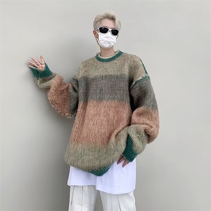 美式圆领毛衣男慵懒风休闲针织衫 MY214 P46图片
