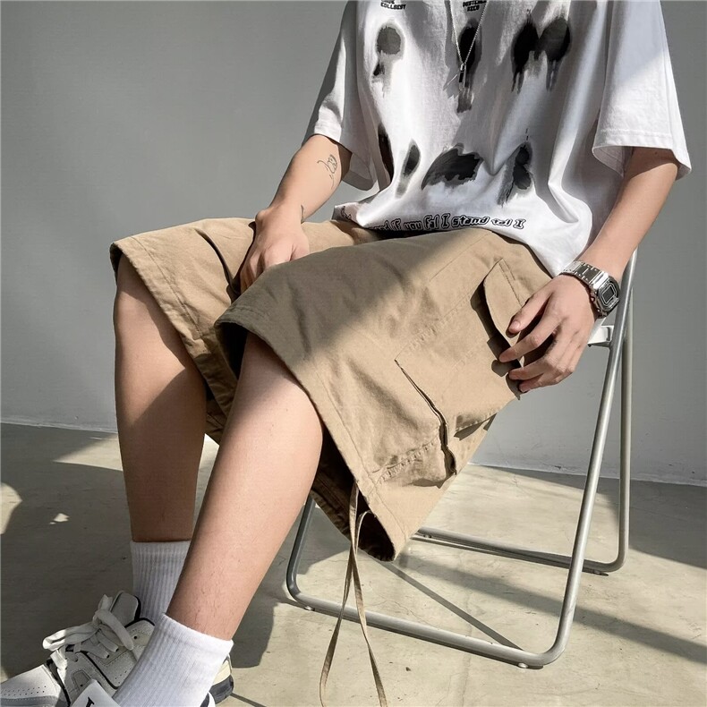 2024夏季潮牌高品质工装裤男韩版宽松五分裤子ins潮流直筒，男装休闲裤，星座716-3