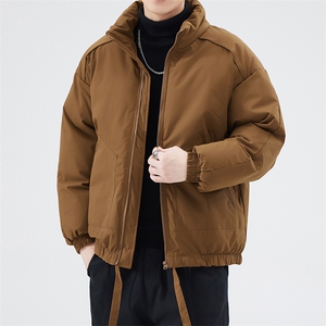 现货冬季美式休闲加厚雪山外套夹克立领纯色三防户外工装棉服图片
