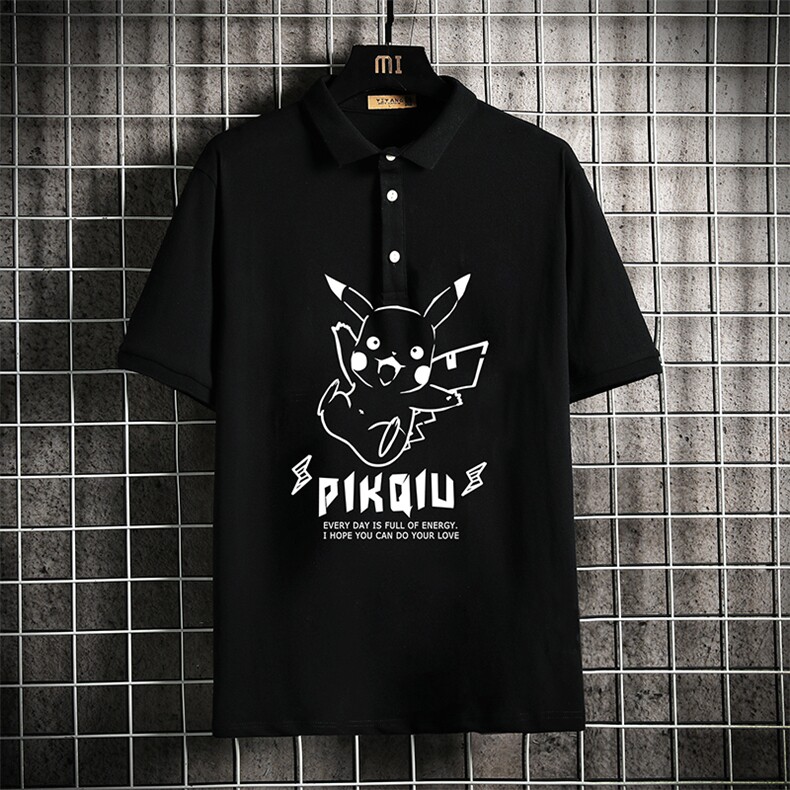 PL57078-P35 翻领短袖polo衫男大码胖子半袖t恤男有领保罗衫图片