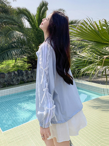 韩系设计感蕾丝防晒衣女轻薄透气夏季2025新款洋气减龄宽松防晒服图片