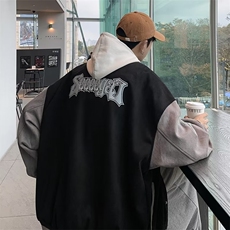 2023春季新款鹿皮绒棒球服外套男上衣服JK07503-P63，男装夹克，星座308B-1