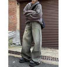 阔腿牛仔裤休闲裤复古宽松显瘦直筒百搭长裤N9177，男装牛仔裤，星座1116A（原606A-3）
