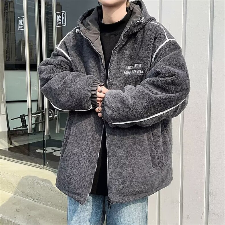 新款男冬季棉袄外套韩版羊羔绒W63P58,女装短外套,星座1116-2