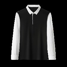 2023新款假两件衬衫中年男士长袖秋季上衣爸爸打底小衫翻领卫衣，男装卫衣，电商B212（原钱塘6029）