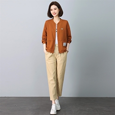 2025春秋中年妈妈外套女卫衣套装女装运动服开衫上衣，女装套装/套裙，忆绮罗