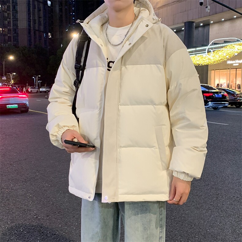 港风冬季联保撞色拼接50灰鸭绒羽绒服男女同款外套YR9008-P130,男装羽绒服,星座610（原A335）
