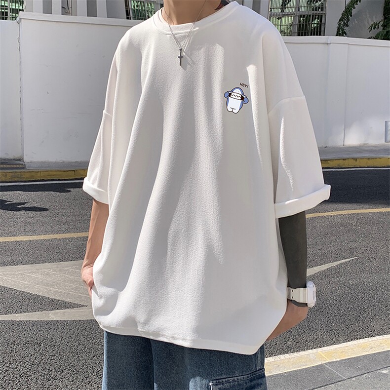 Q11167-P30春夏季七分袖t恤男大码五分袖男短袖中袖,男装T恤,电商A040