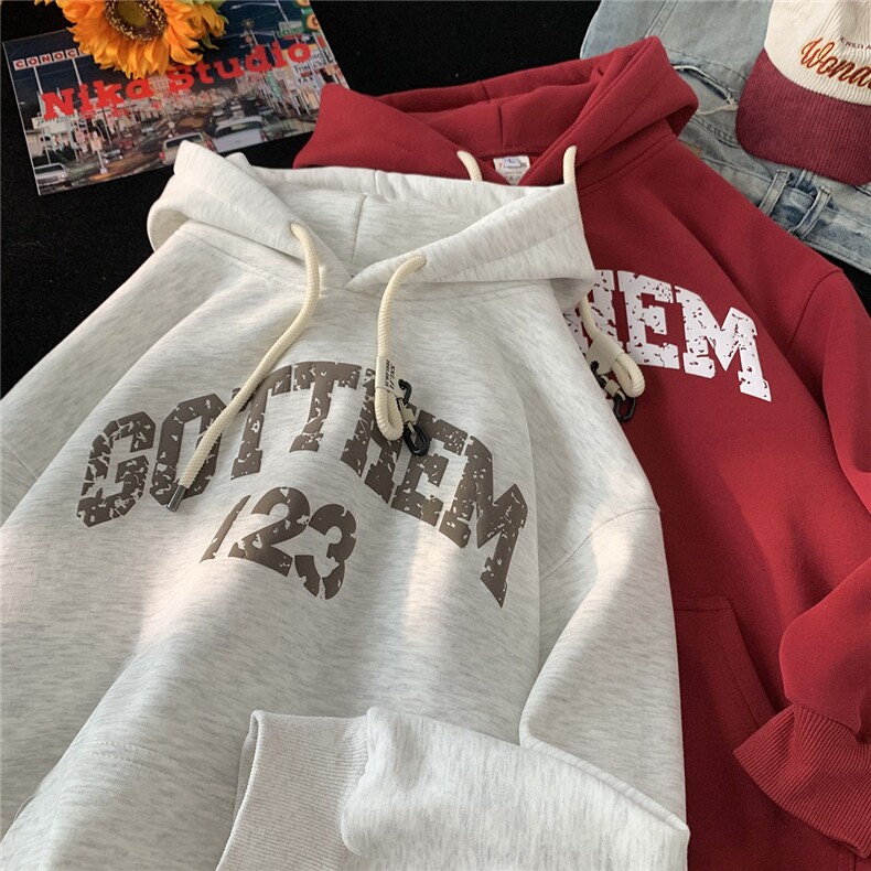 抖音得物高品质印花连帽卫衣常规款-B386-DB24特批55控85，男装卫衣，电商B386