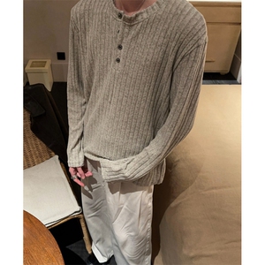男装春季拉链设计感内搭打底衫薄款白色长袖T恤T130,男律师通勤穿搭图片