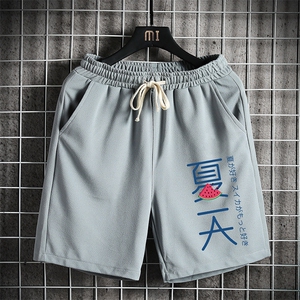 MK37192-P15 冰丝短裤男士大码宽松休闲五分裤男运动中裤 网格图片