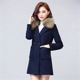 修身2020年冬季纯色简约翻领韩版气质百搭毛呢外套，女装毛呢外套，众宇琦